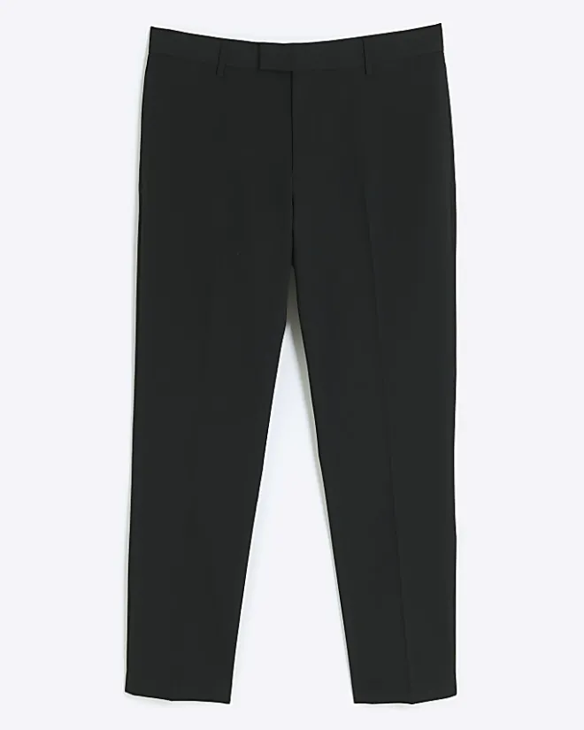 River Island slim fit smart trousers Black Fashion