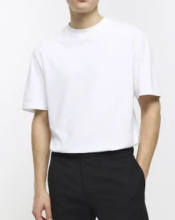 River Island slim fit smart trousers Black Fashion