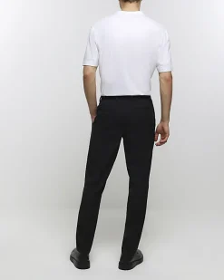 River Island slim fit smart trousers Black Fashion
