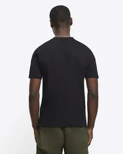 River Island slim fit t-shirt Black Clearance