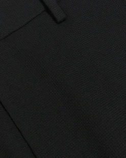 River Island slim fit waffle textured trousers Black Online