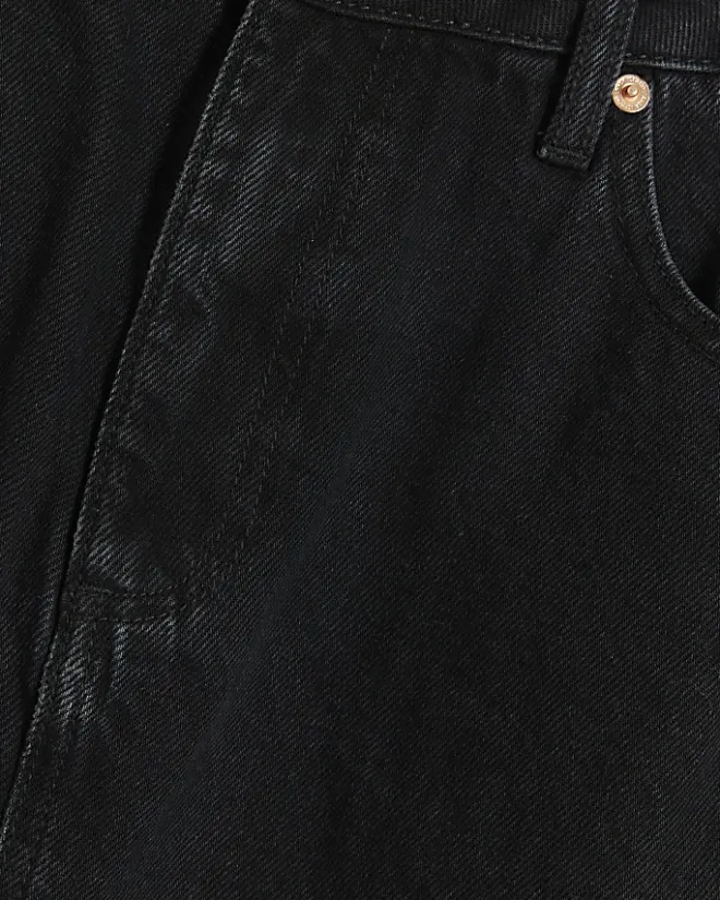 River Island split hem denim maxi skirt Black Discount