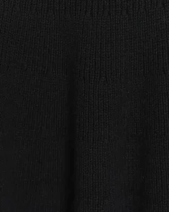 River Island square neck jumper mini dress Black Fashion