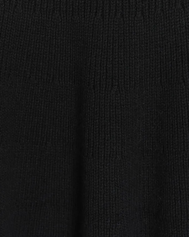 River Island square neck jumper mini dress Black Fashion