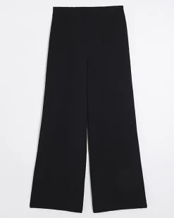 River Island stitched wide leg trousers Black Fashion