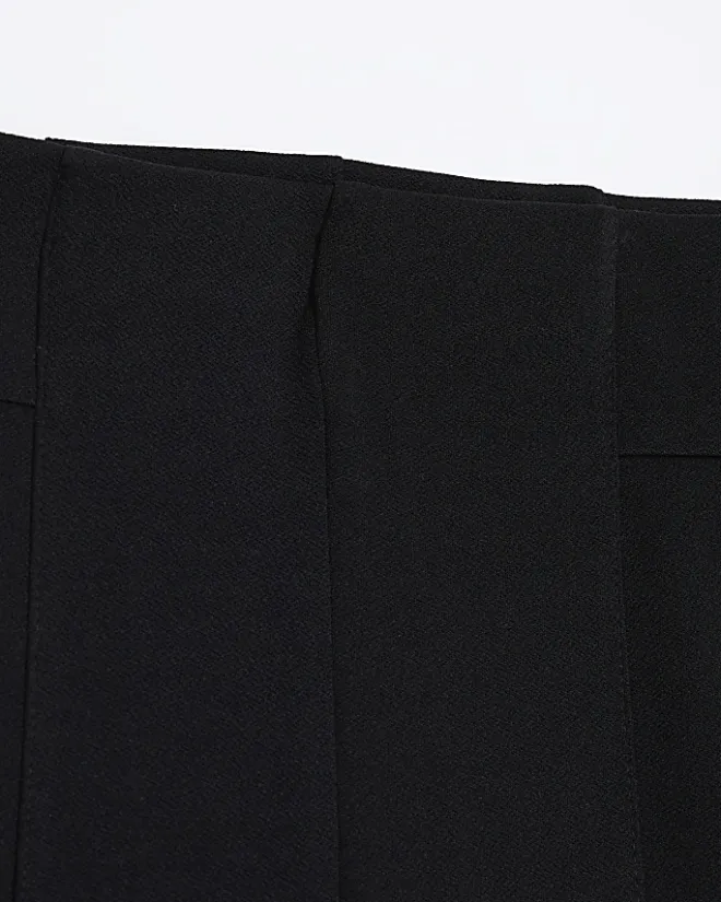 River Island stitched wide leg trousers Black Fashion