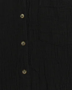 River Island textured long sleeve shirt Black Hot