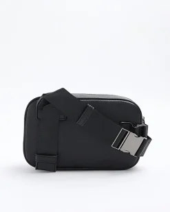 River Island tumbled cross body bag Black Outlet