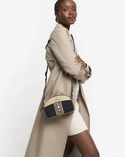 River Island webbing cross body bag Black Hot