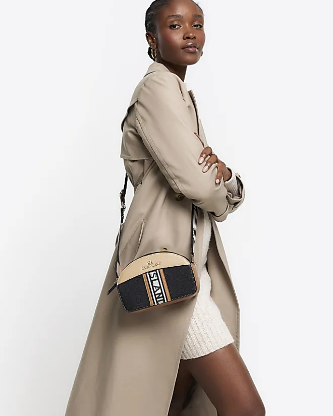 River Island webbing cross body bag Black Hot