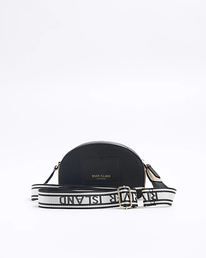 River Island webbing cross body bag Black Hot
