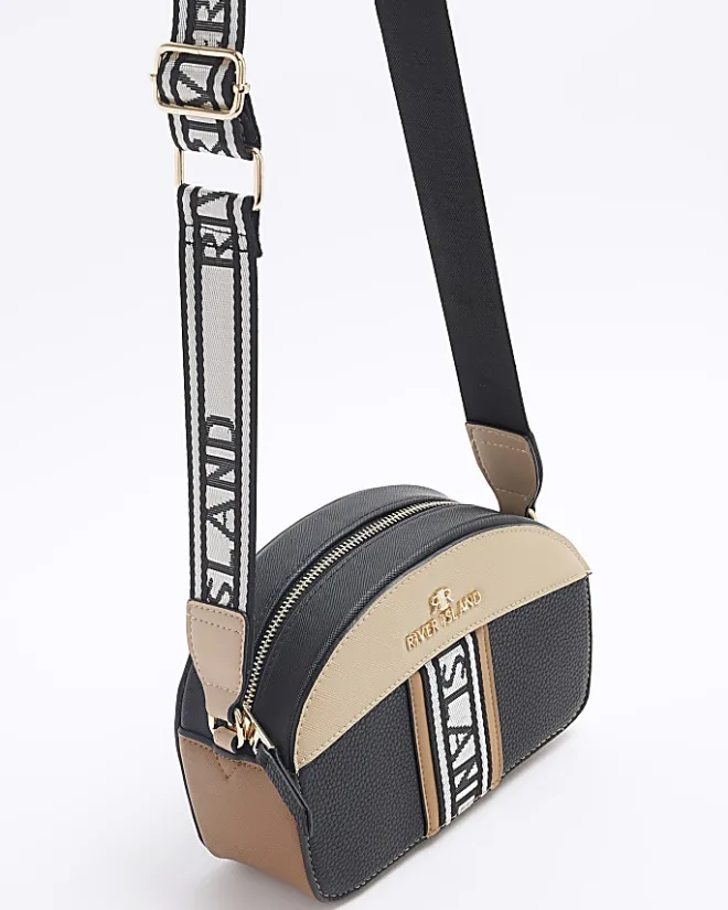 River Island webbing cross body bag Black Hot