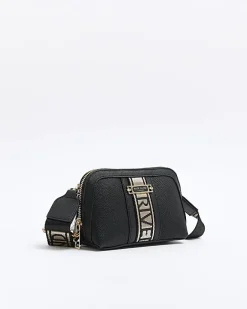 River Island webbing cross body bag Black Fashion