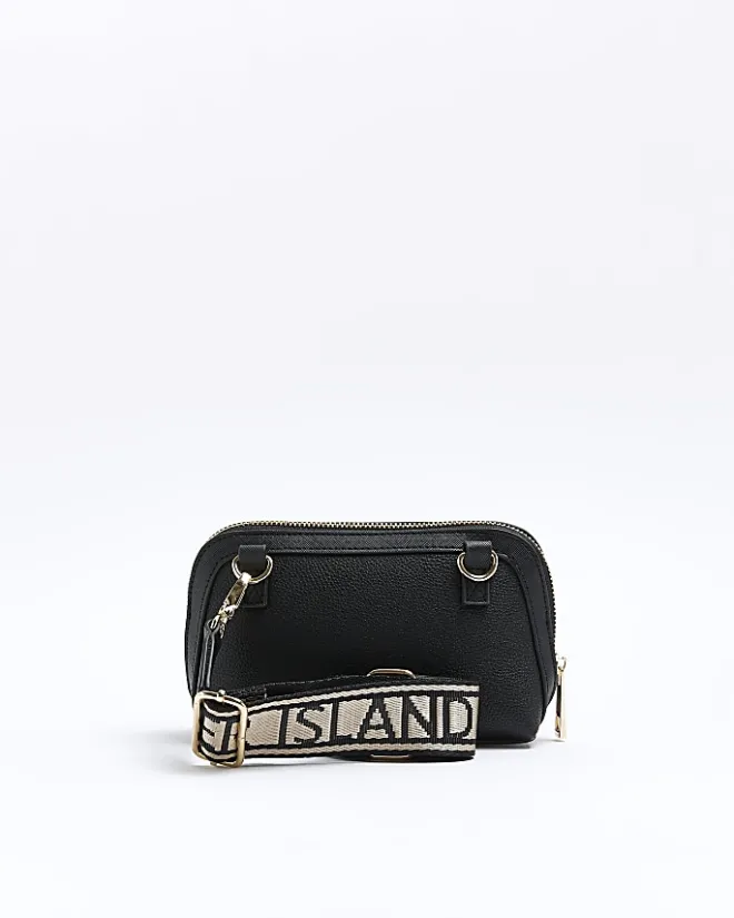River Island webbing cross body bag Black Fashion