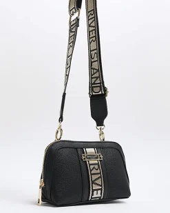 River Island webbing cross body bag Black Fashion