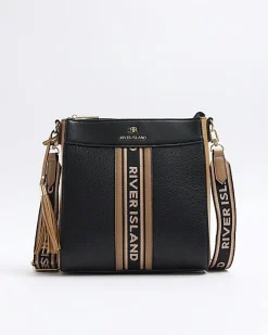 River Island webbing messenger cross body bag Black Online