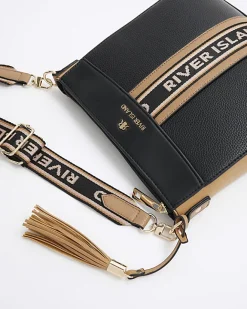 River Island webbing messenger cross body bag Black Online