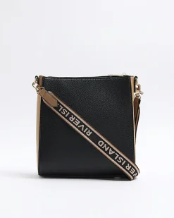 River Island webbing messenger cross body bag Black Online