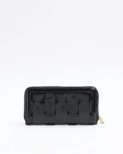 River Island woven purse Black Outlet