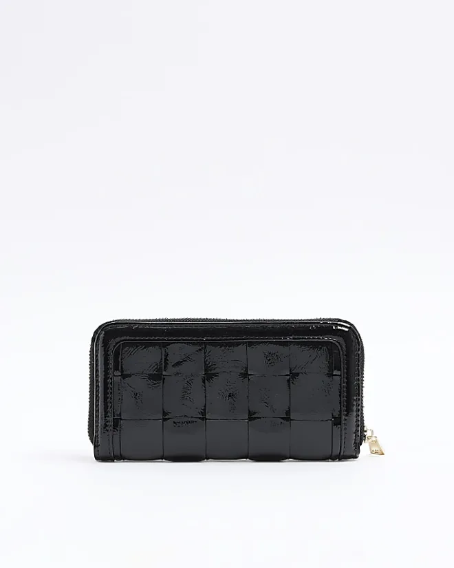 River Island woven purse Black Outlet