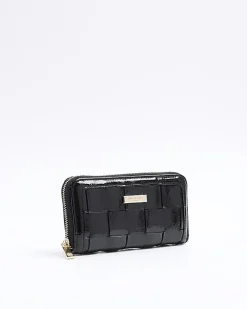 River Island woven purse Black Outlet