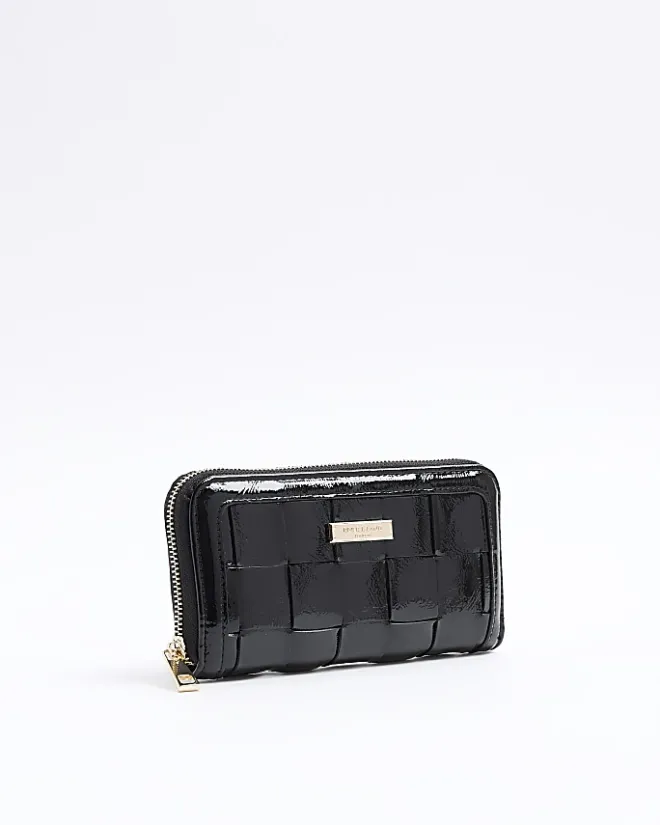 River Island woven purse Black Outlet