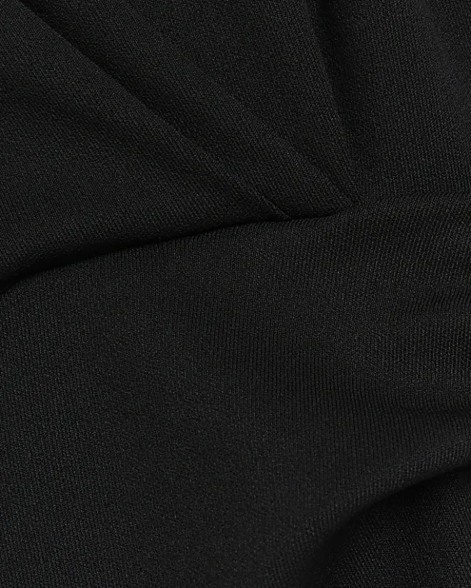 River Island wrap buckle t-shirt mini dress Black Fashion