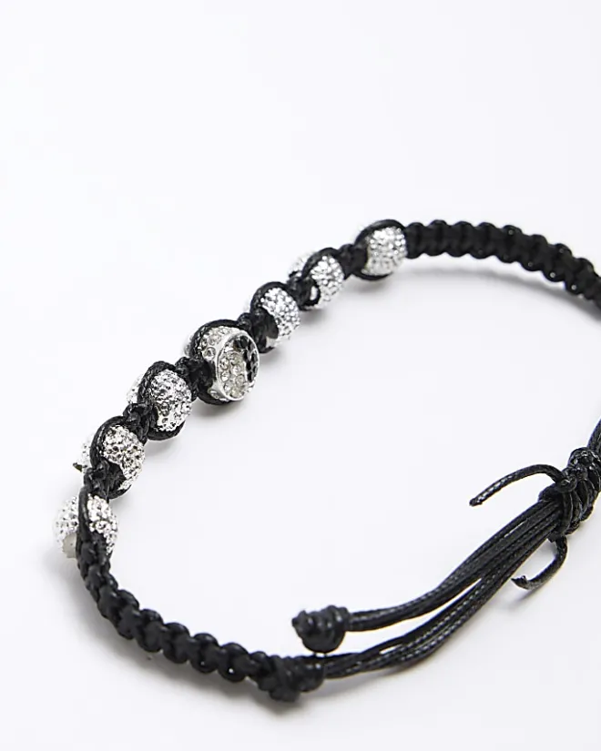 River Island yinyang adjustable bracelet Black New