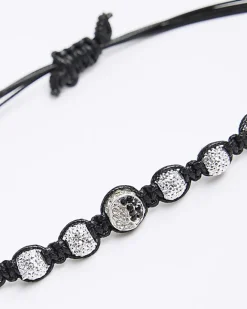 River Island yinyang adjustable bracelet Black New