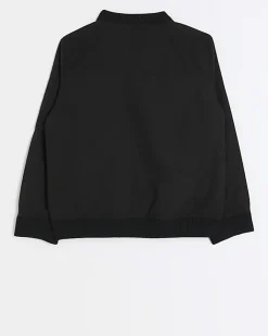River Island zip up smart bomber jacket Black Discount