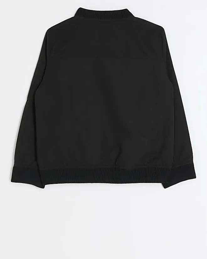 River Island zip up smart bomber jacket Black Discount