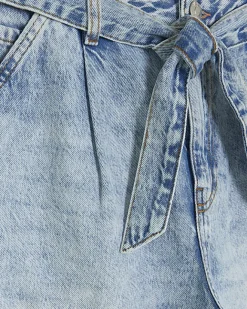 River Island belted relaxed straight jeans Blue Online