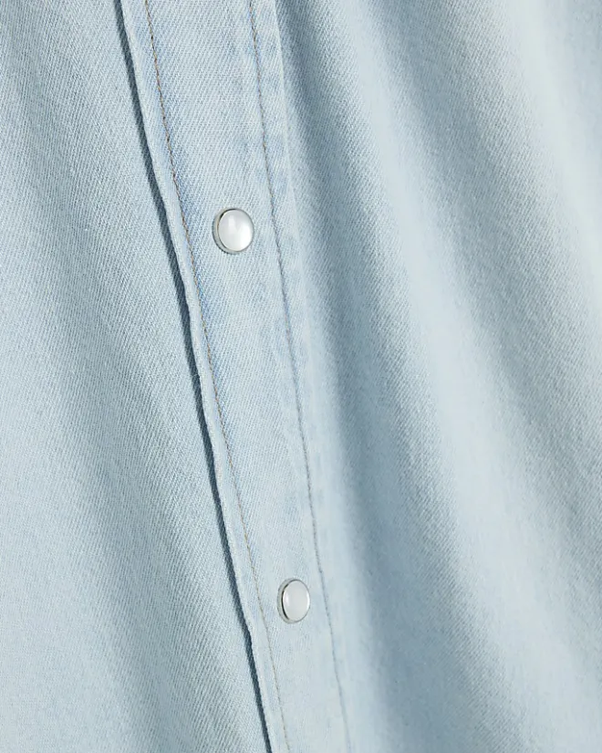 River Island denim oversized mini shirt dress Blue Best
