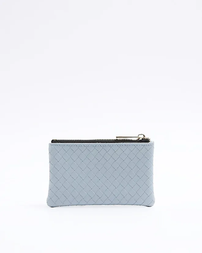 River Island embossed weave purse Blue Fashion