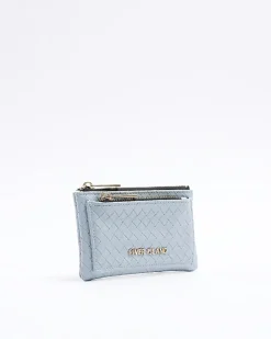 River Island embossed weave purse Blue Fashion