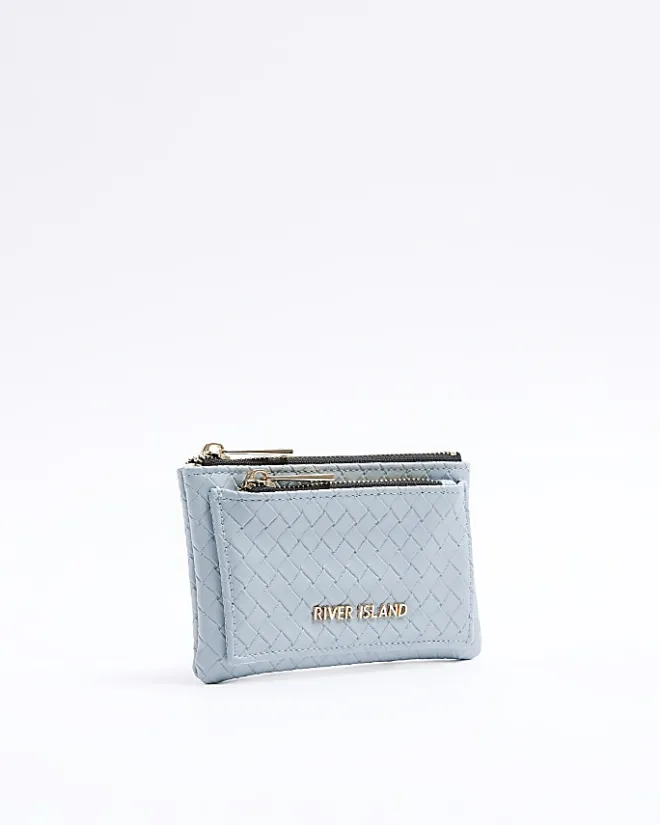 River Island embossed weave purse Blue Fashion