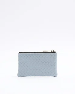 River Island embossed weave purse Blue Fashion