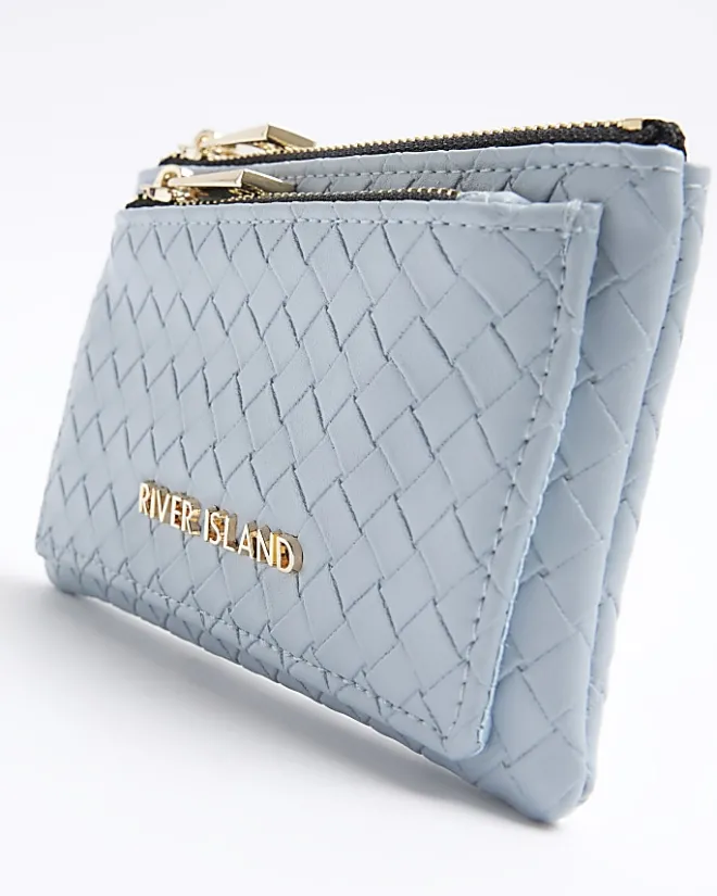 River Island embossed weave purse Blue Fashion