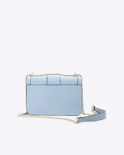 River Island embossed woven satchel bag Blue Best