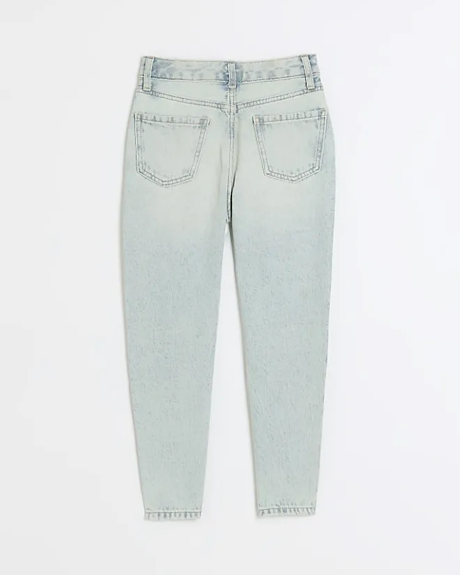 River Island graffiti ripped jeans Blue Online