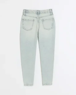 River Island graffiti ripped jeans Blue Online