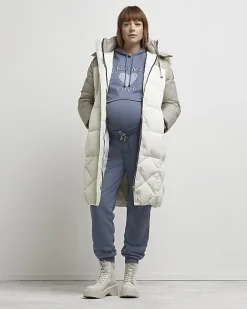 River Island graphic cropped maternity hoodie Blue Best