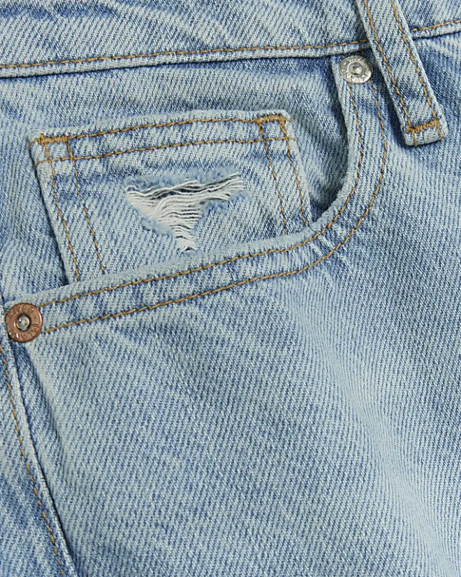River Island high rise stove pipe straight leg jeans Blue Fashion