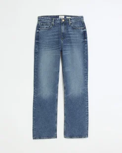 River Island high waist straight leg jeans Blue Best