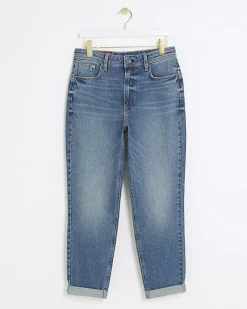 River Island high waisted bum sculpt mom jeans Blue Best