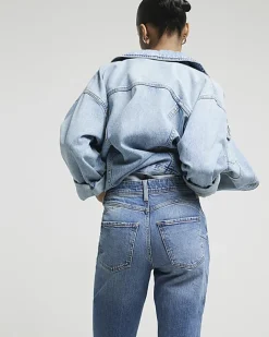 River Island high waisted bum sculpt mom jeans Blue Best