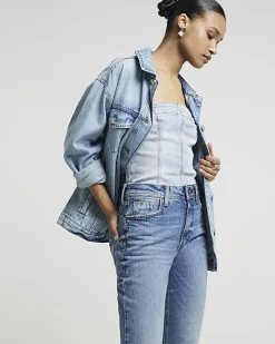 River Island high waisted bum sculpt mom jeans Blue Best