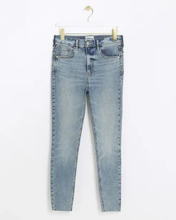 River Island high waisted bum sculpt skinny jeans Blue New
