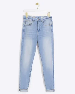River Island high waisted bum sculpt skinny jeans Blue Outlet