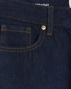 River Island high waisted relaxed straight leg jeans Blue Clearance